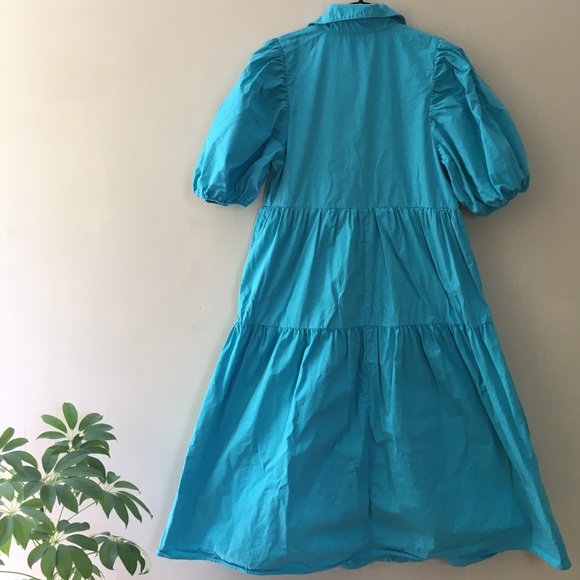 anthropologie AMADI puff sleeve tiered market dress - Picture 7 of 12